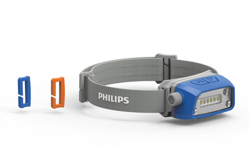 取り間違い防止に役立つ、ブルーとオレンジのクリップが付属する