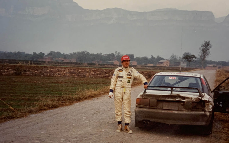 SS13のあとのランサー。後ろをしこたまぶつけられたランサーだが、クルマは元気だ