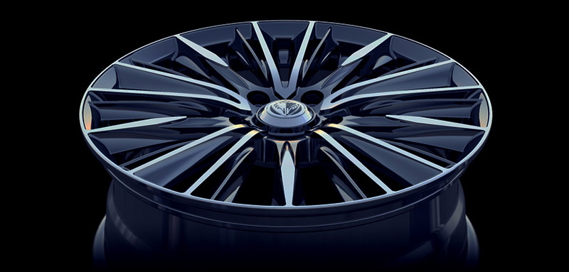 サイズによってフェイスデザインの表情も異なる。18インチ（左）、19インチ（中）、20インチ（右）