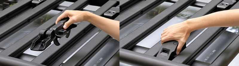 レバー操作で簡単に着脱できる「メモリークランプ」を採用