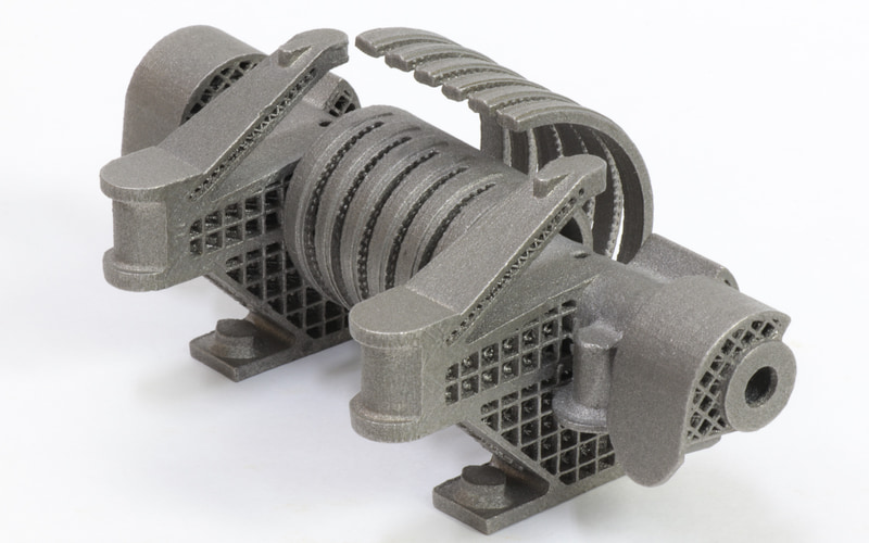 金属積層造形技術で作られた立体物