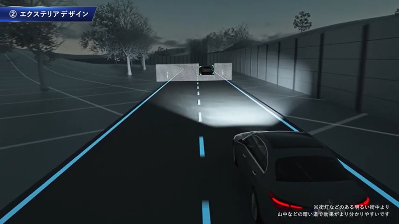 対向車や歩行者がまぶしくないようにしてくれる