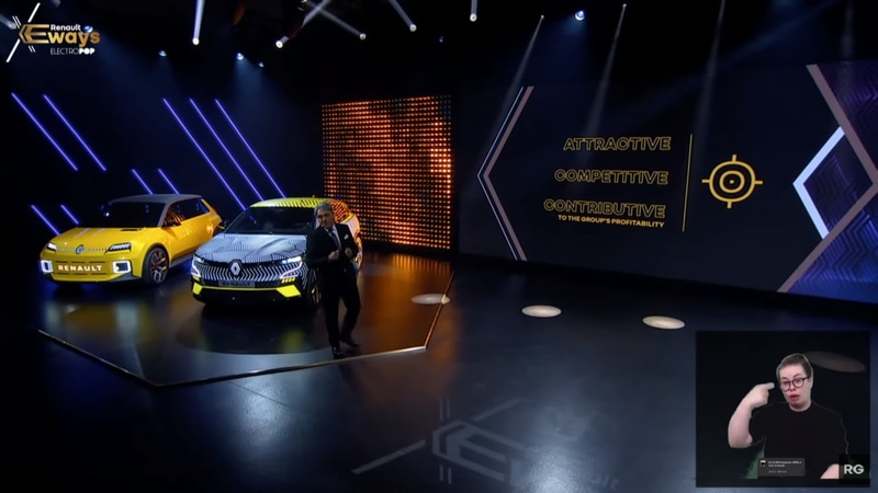 最後は1月に公開された「ルノー 5 プロトタイプ」もステージ上に登場