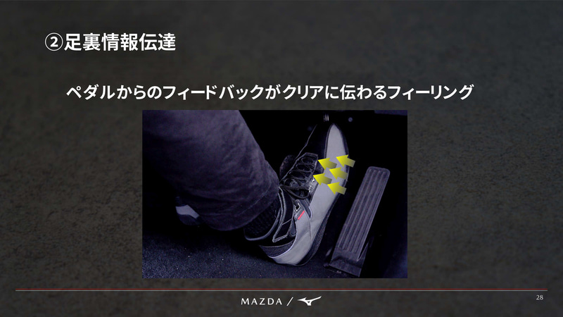 足裏の感度を高めるため「MIZUNO COB」を採用