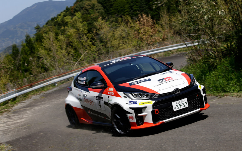 画像は全日本ラリー選手権 第3戦 ツール・ド・九州2021 in 唐津での勝田選手の走り