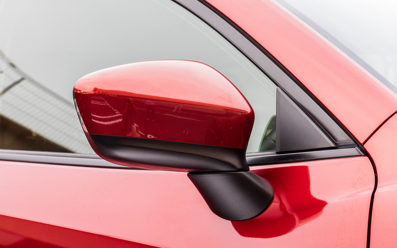 ドアミラー。写真はないけれどミラー側も処理してある