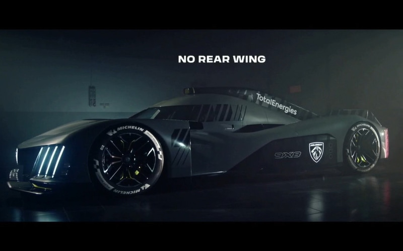 「NO REAR WING」（リアウイングなし）が印象的なプジョー 9X8を公開