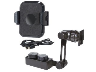 1DIN固定スタンドとスマホホルダー（ワイヤレス充電付）セット「BSA133」