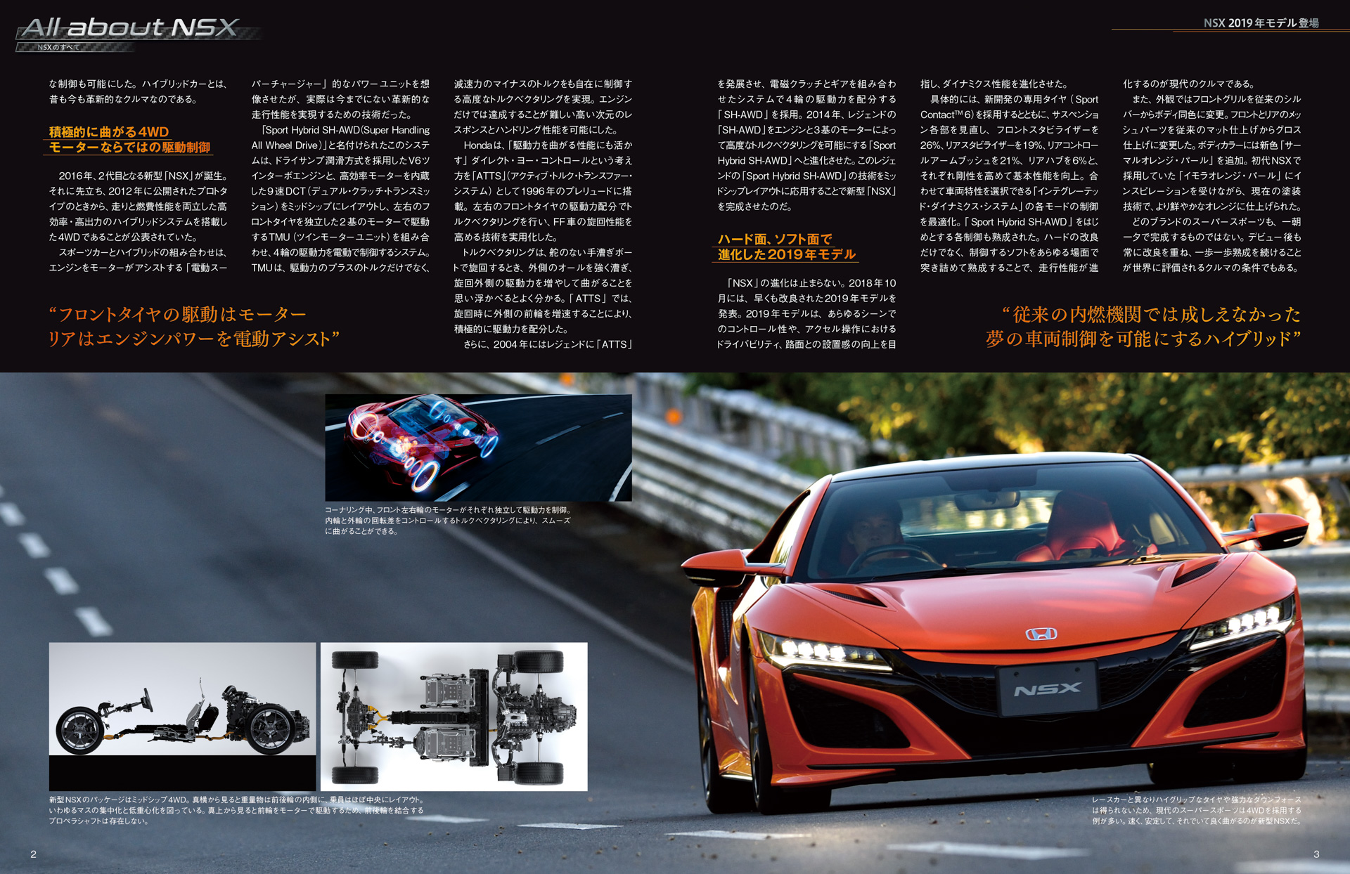 マガジンは4つの章でNSXを徹底解説