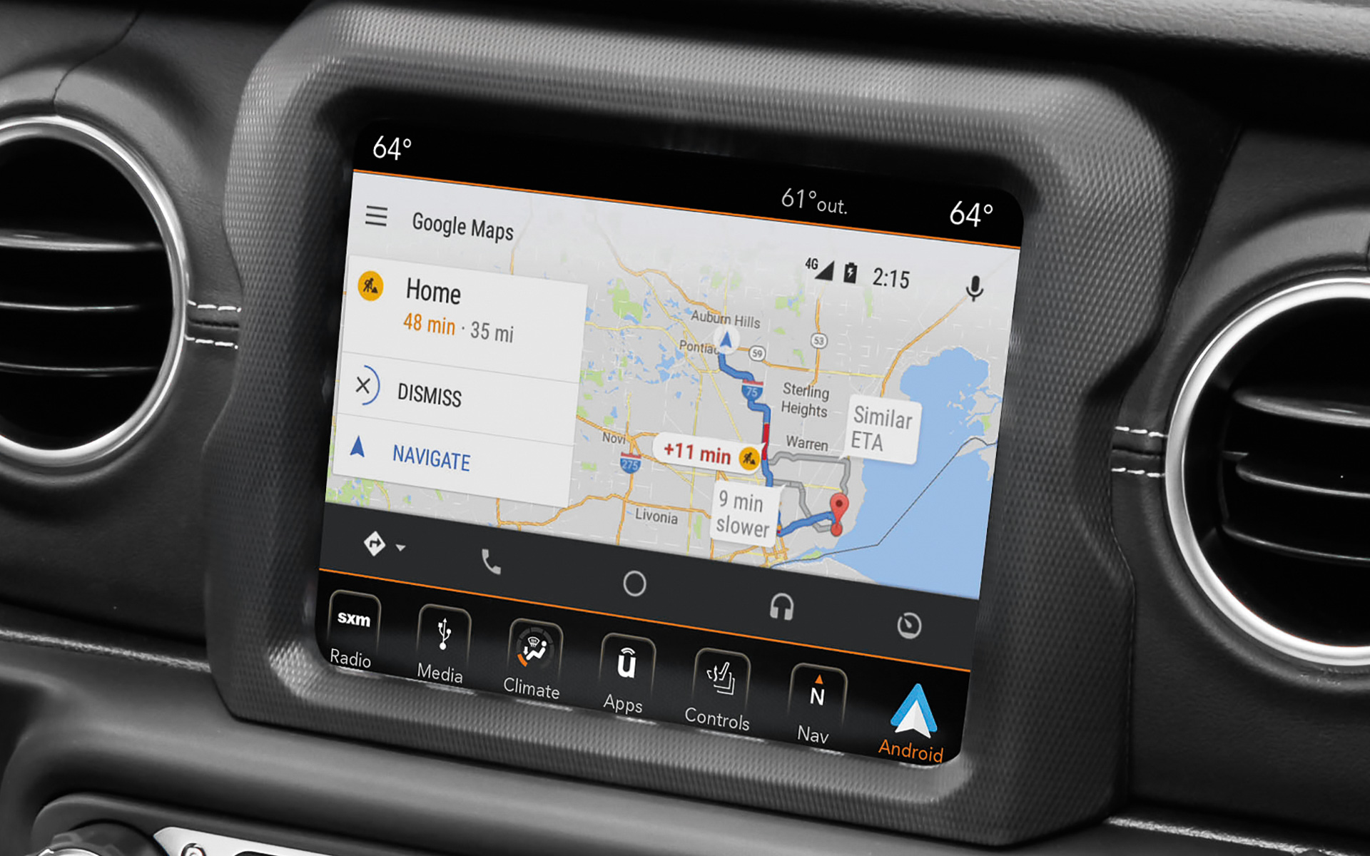 8.4インチタッチパネルモニター付オーディオナビゲーションシステム（Uconnect）