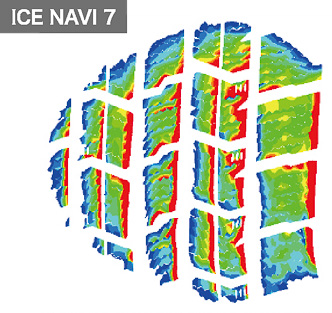 コーナリング時の接地形状と接地圧分布の比較