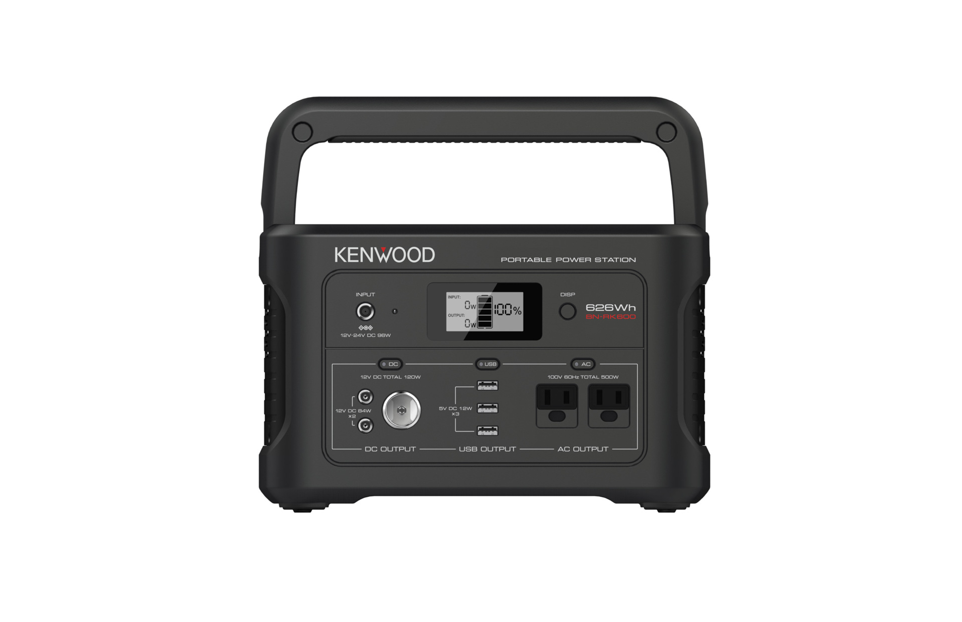 折りたたみ式のハンドルを出した状態