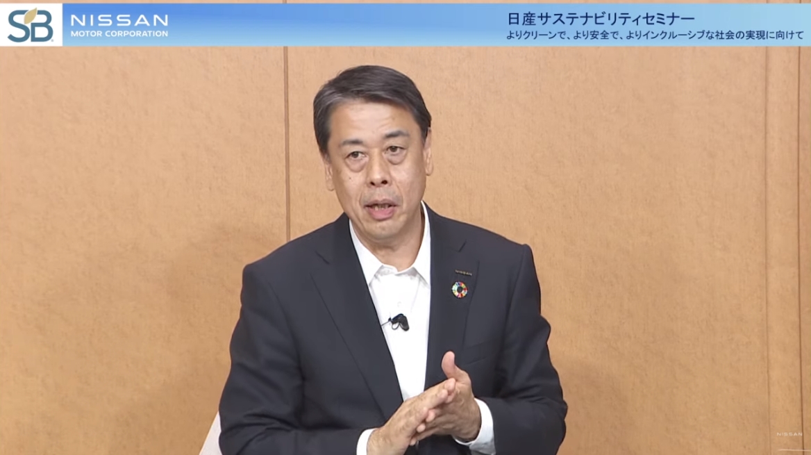 日産のコーポレートパーパスについて語る内田氏