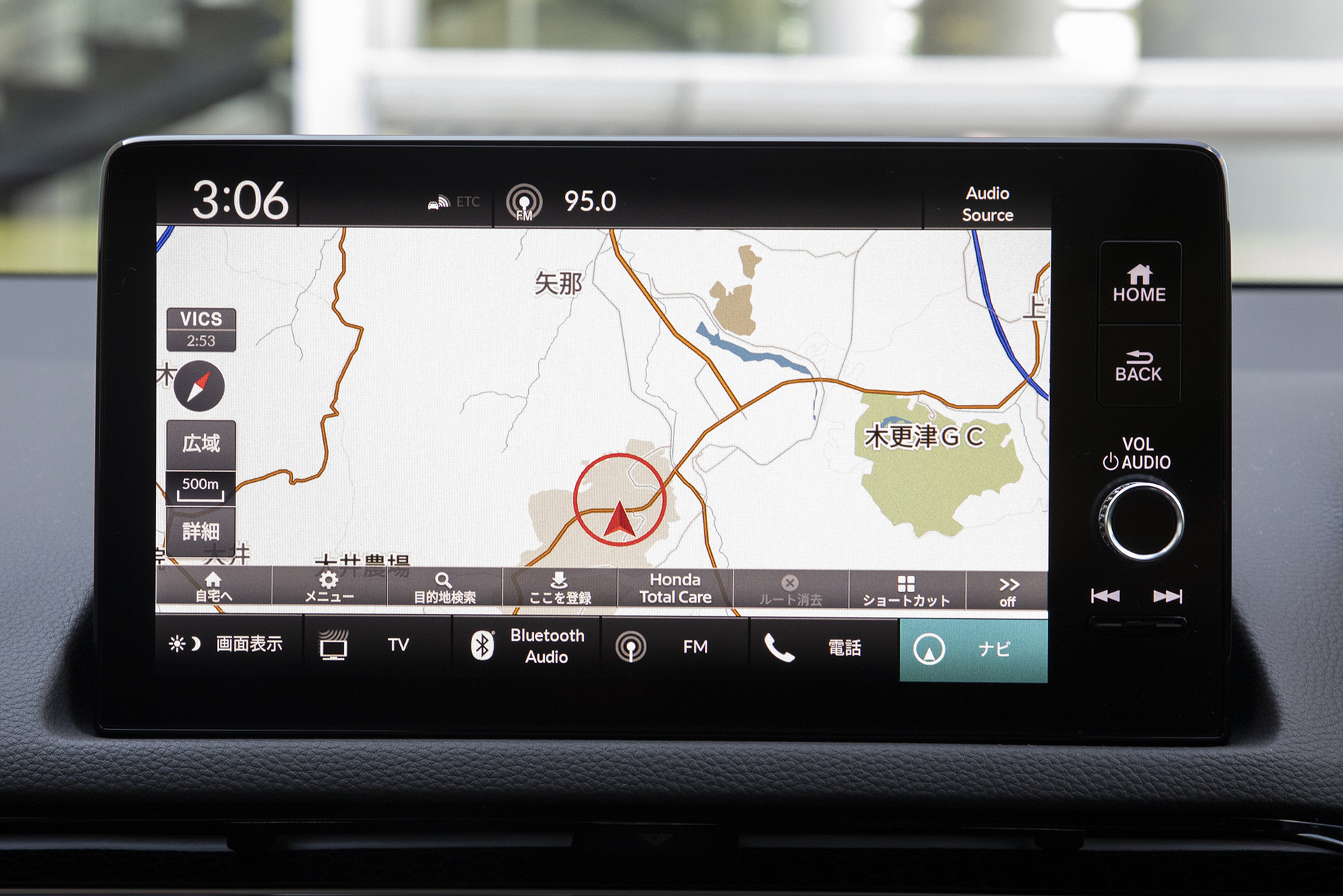Honda CONNECTディスプレーの表示例