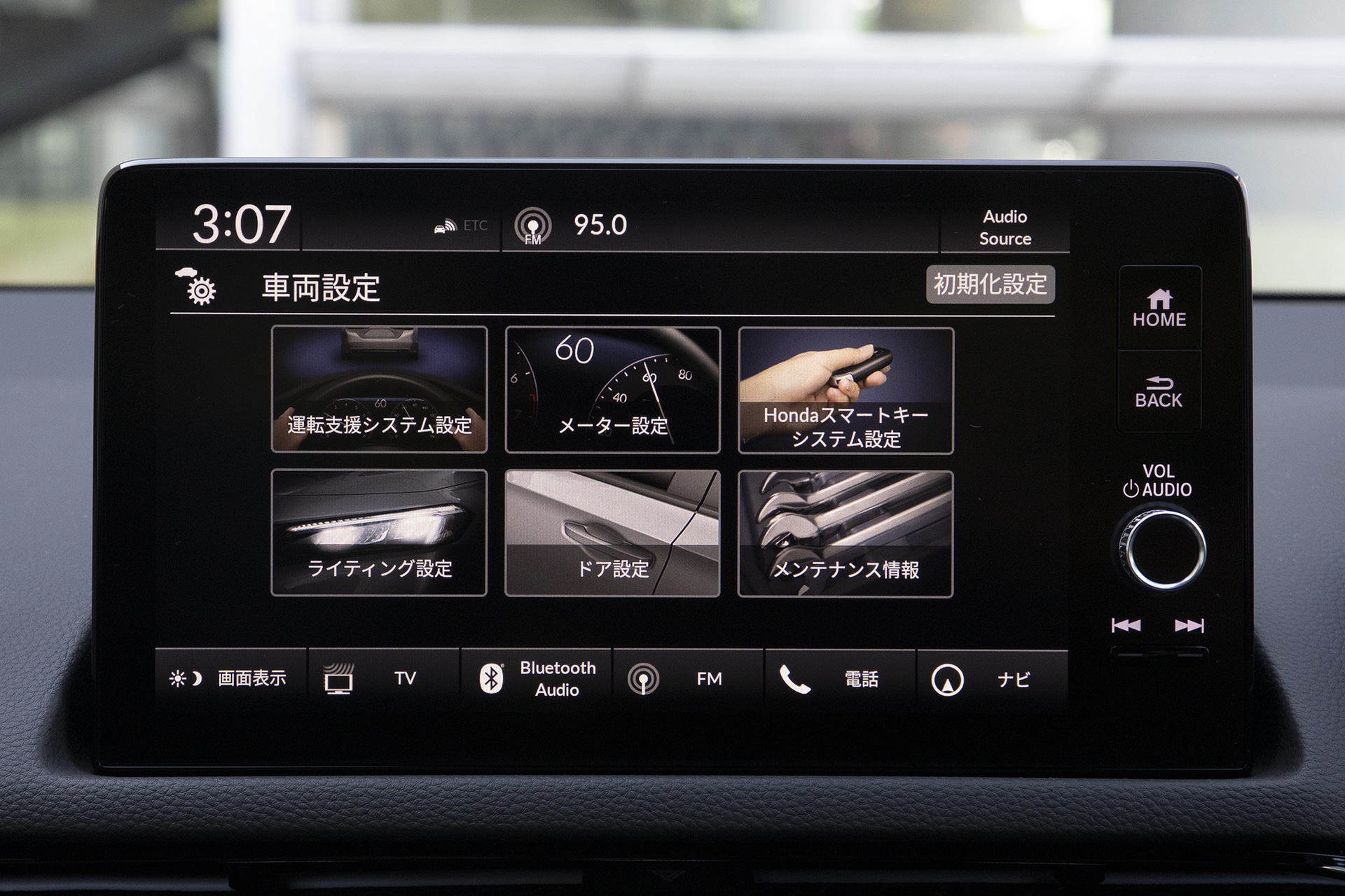 Honda CONNECTディスプレーの表示例