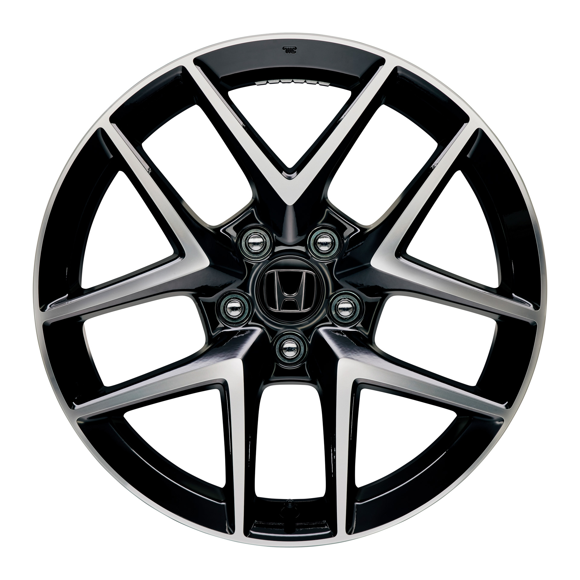 アルミホイールセンターキャップ 4個セット/Hマーク：ブラッククロームメッキ ベース部 ベルリナブラック：1万7600円