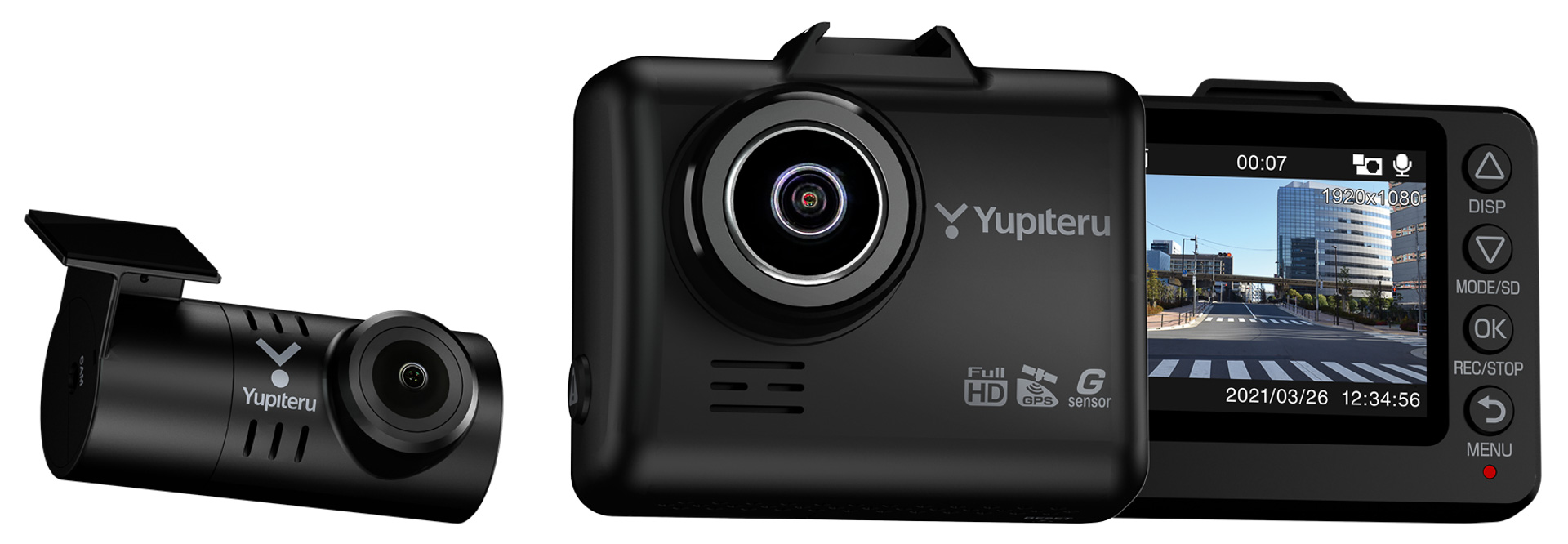 外形寸法：フロント62×52×37mm（幅×高さ×奥行き）、リア55×25mm（幅×直径）、電源電圧：DC12V(5V入力)、消費電力：10W