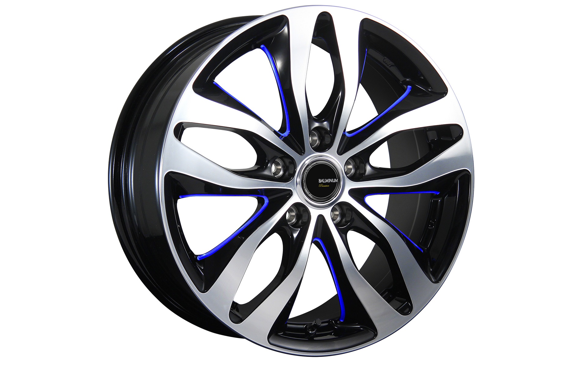 製造：鋳造、構造：1ピース、サイズラインアップ：16インチ～18インチ、カラーバリエーション：ミラーカットブルーライン、ミラーカットレッドライン