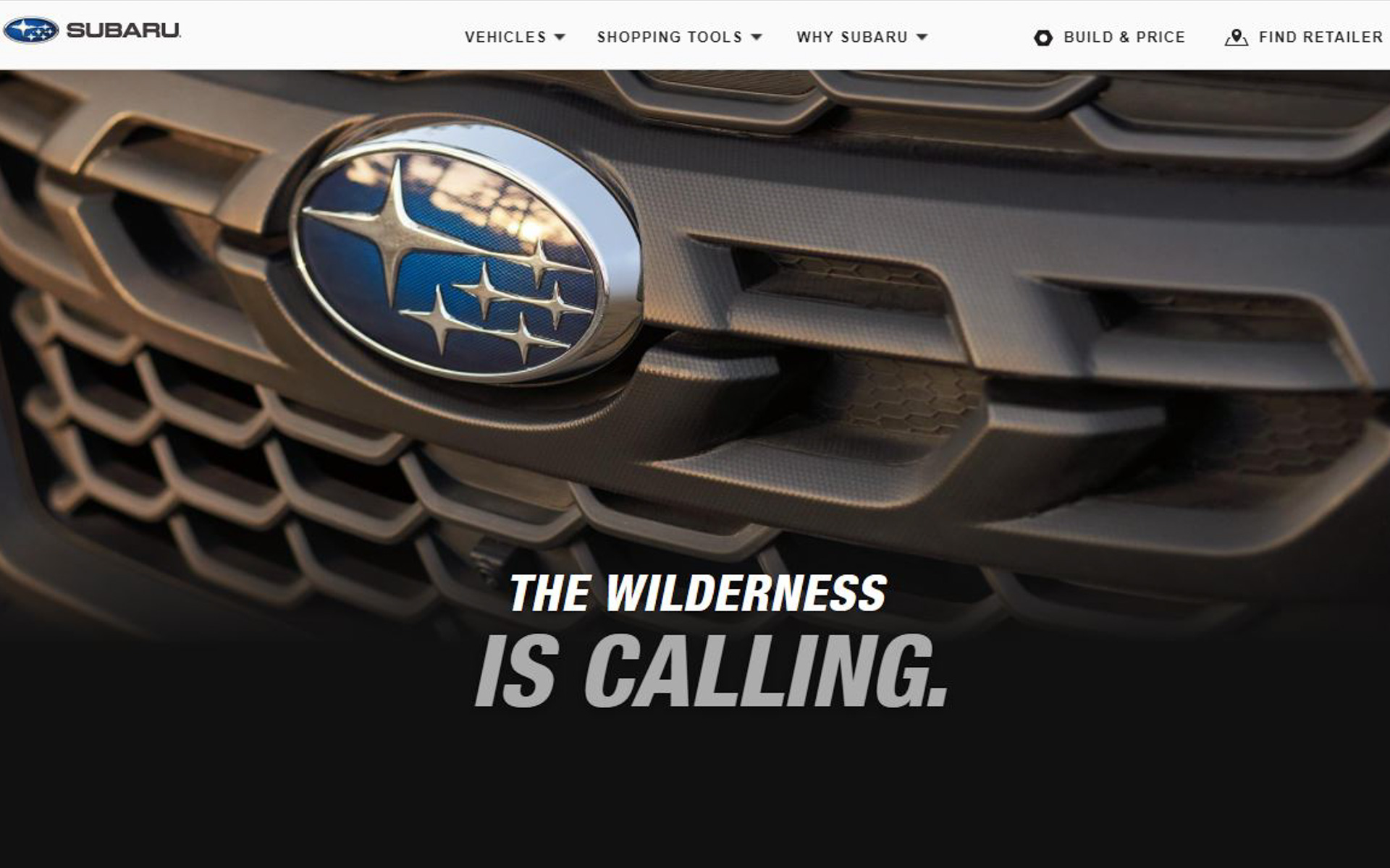 米国のスバルオブアメリカの公式Webサイト