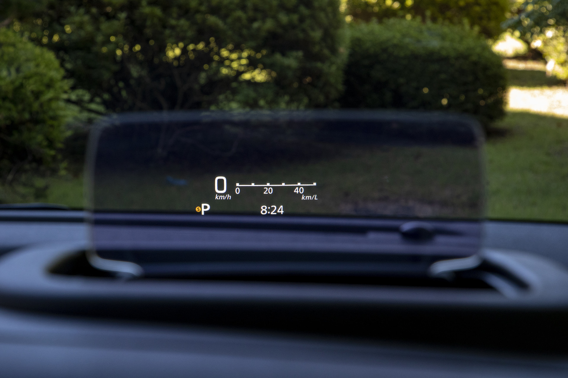 ヘッドアップディスプレイの表示パターン。視認性はよかった