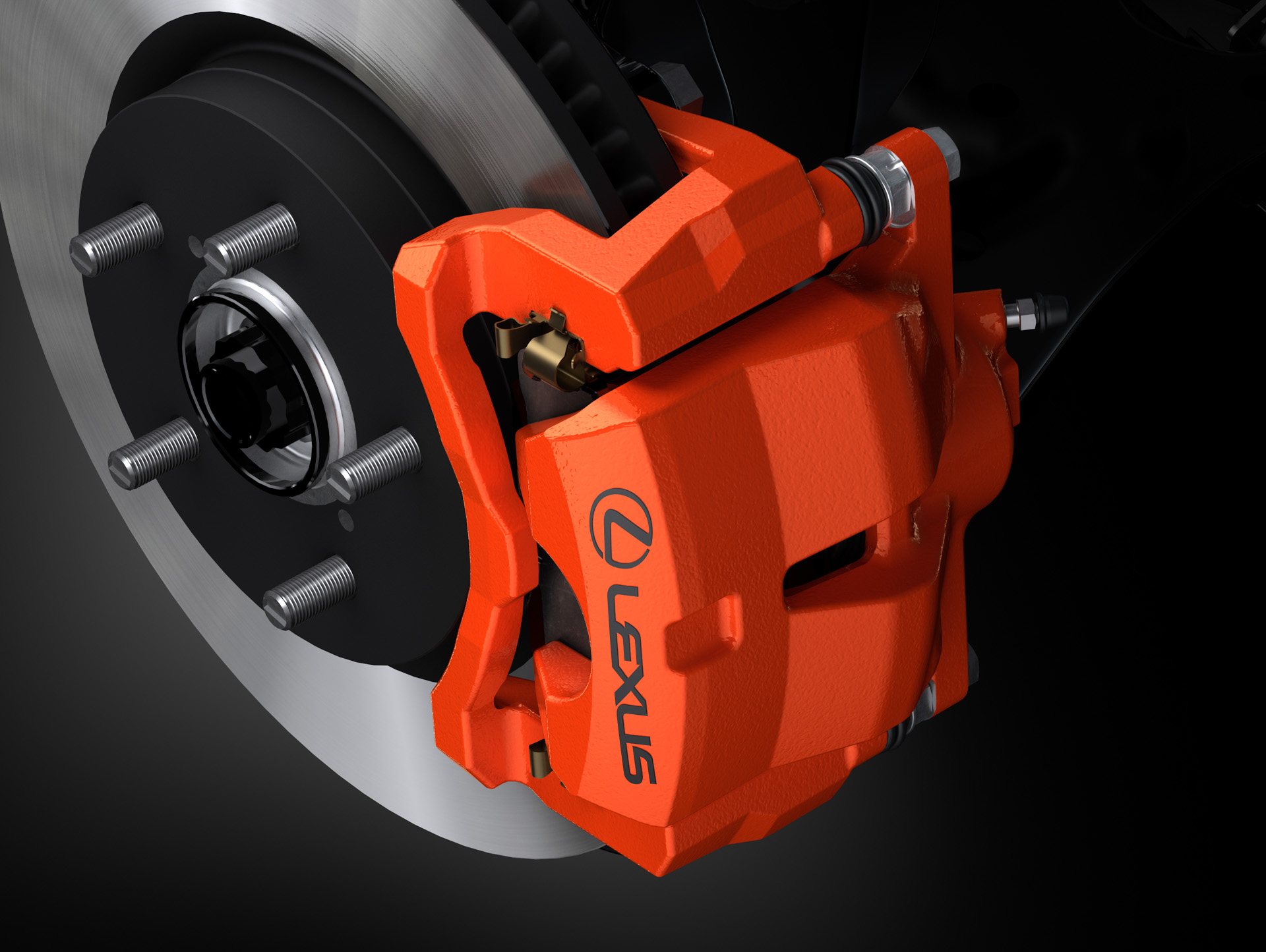 “F SPORT”専用オレンジブレーキキャリパー