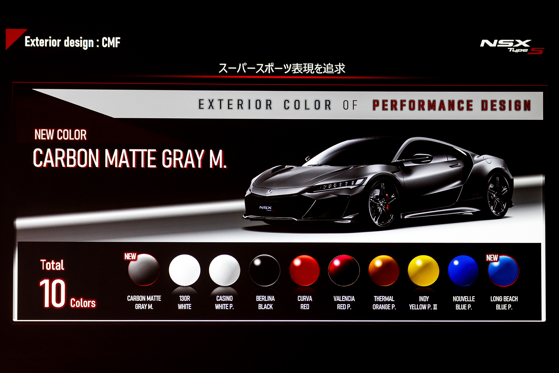 ボディカラーは新色2種を含め全10色