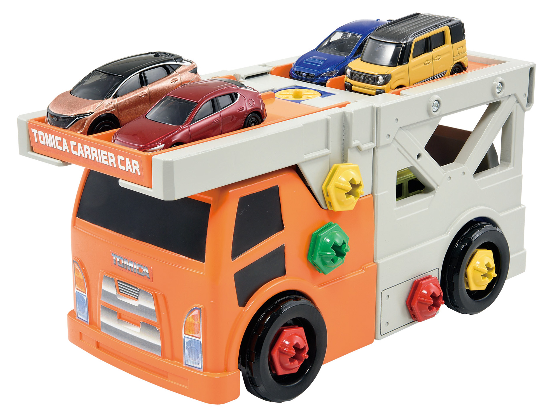 キャリアカー、写真のトミカ（ミニカー）は付属しない