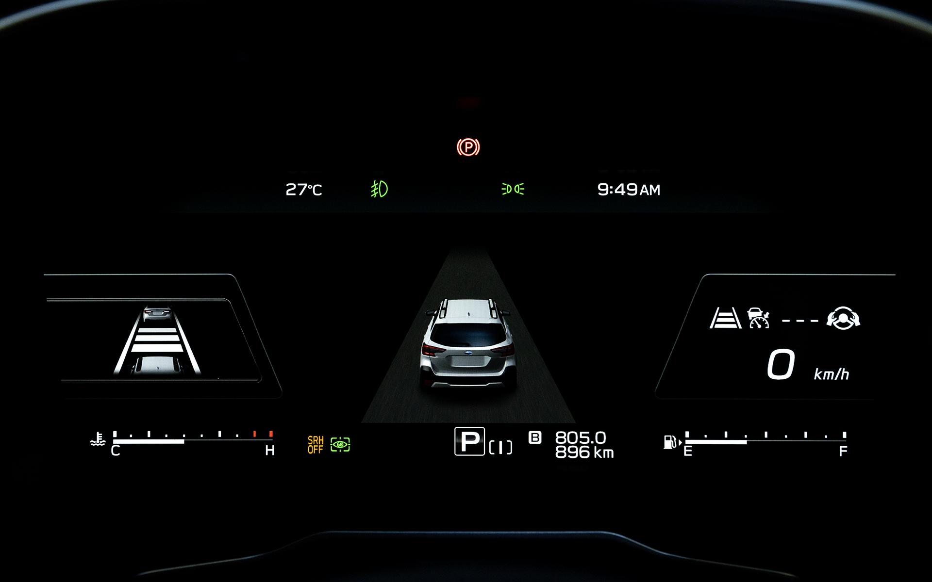 12.3インチのフル液晶メーターを採用。基本的な表示パターンは3タイプ用意される