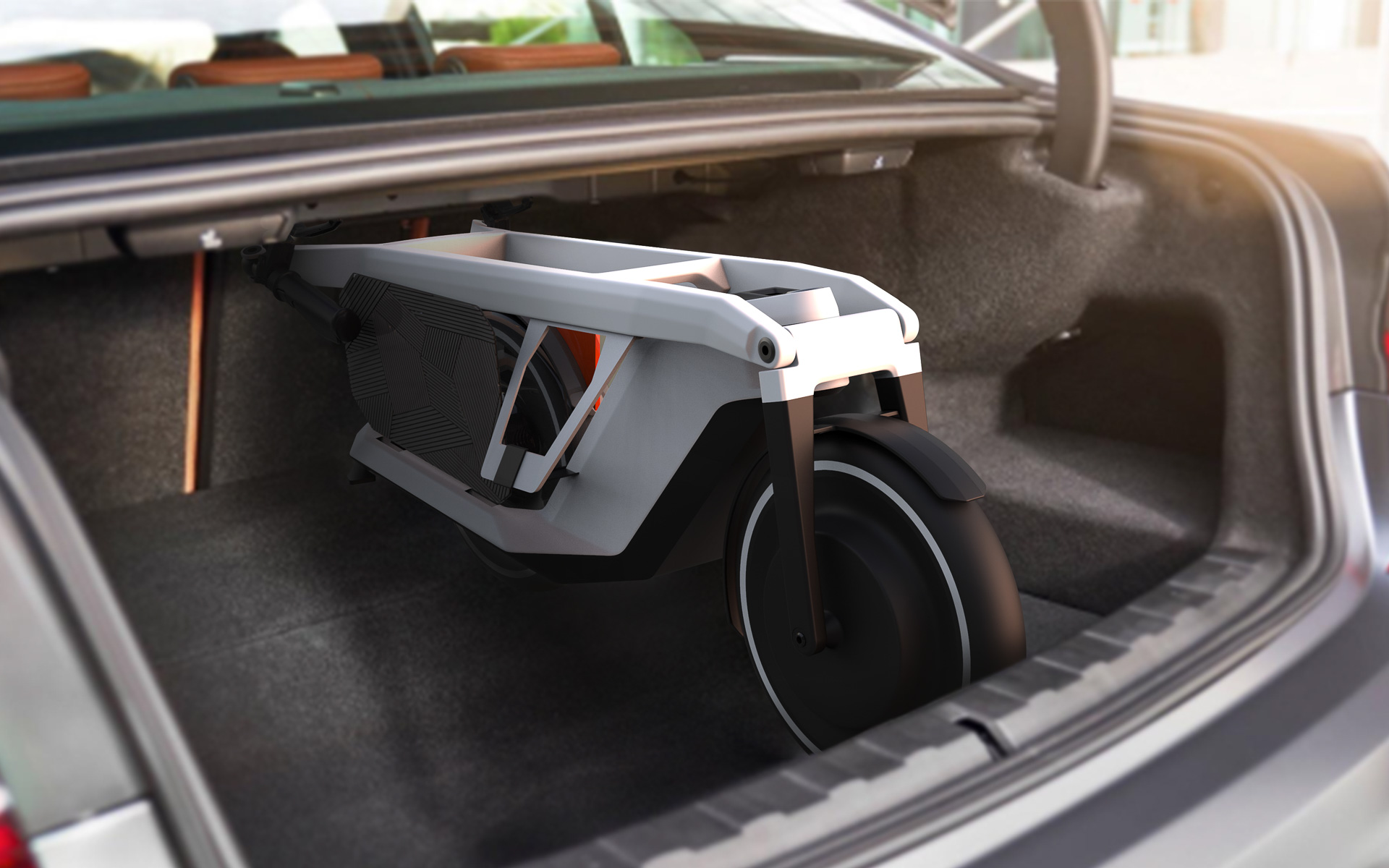 コンパクトに畳めるので自動車のトランクにも収容可能