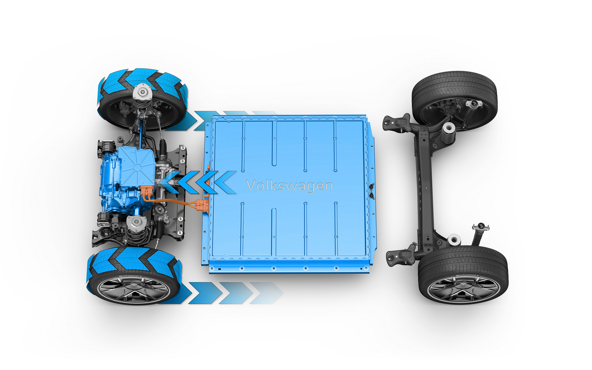 EV専用の新型アーキテクチャ「MEB（モジュラー エレクトリック ドライブ マトリックス）」を用いるID.LIFE