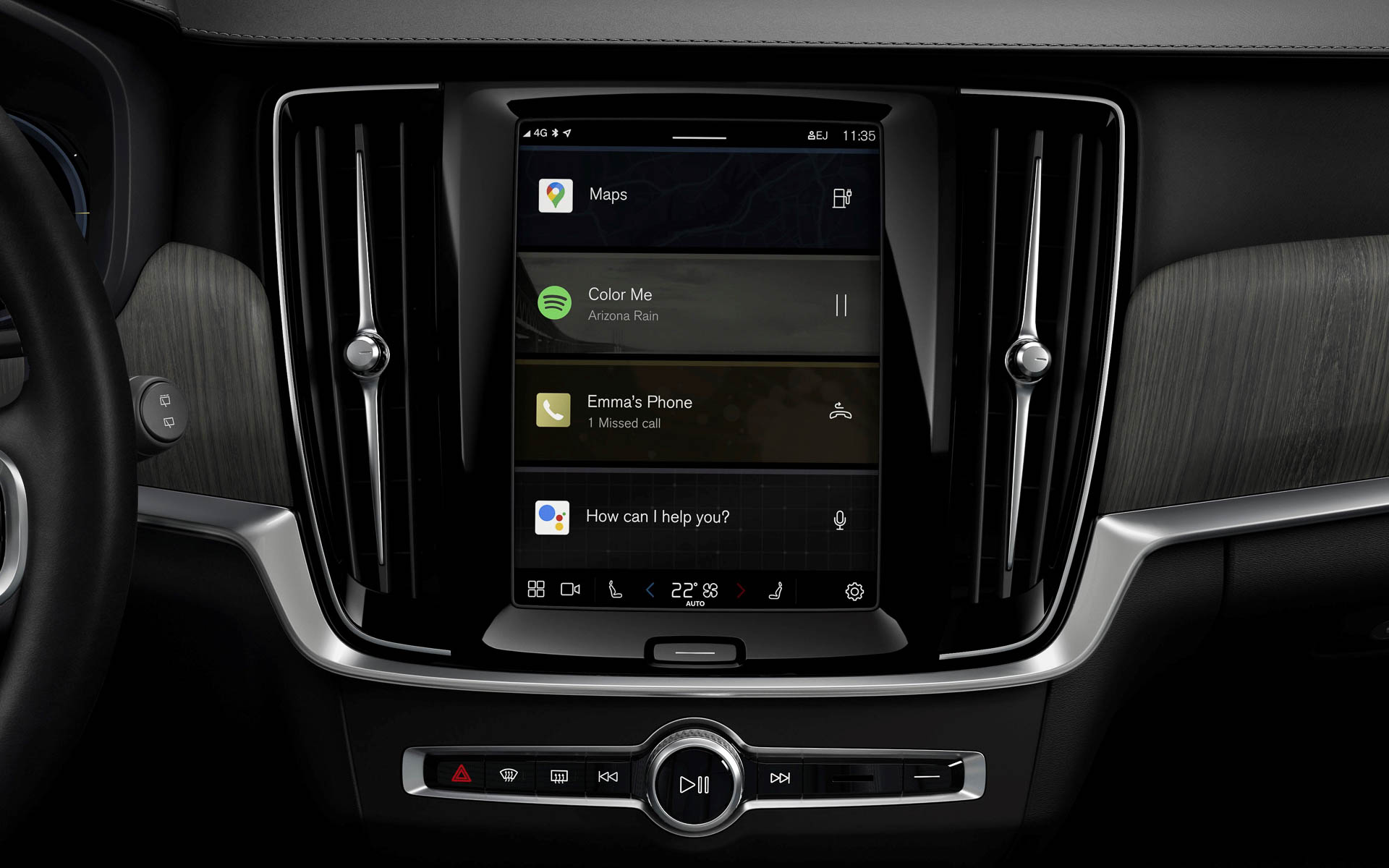 Googleを搭載したAndroidベースの新しいインフォテイメント・システムを装備