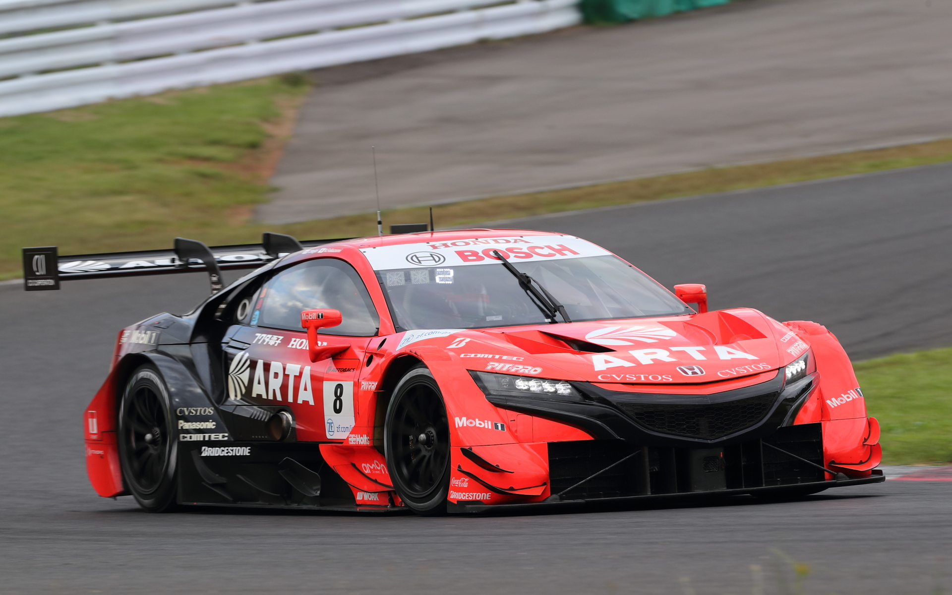 GT500クラス予選でポールポジションを獲得した8号車 ARTA NSX-GT（野尻智紀/福住仁嶺組、BS）