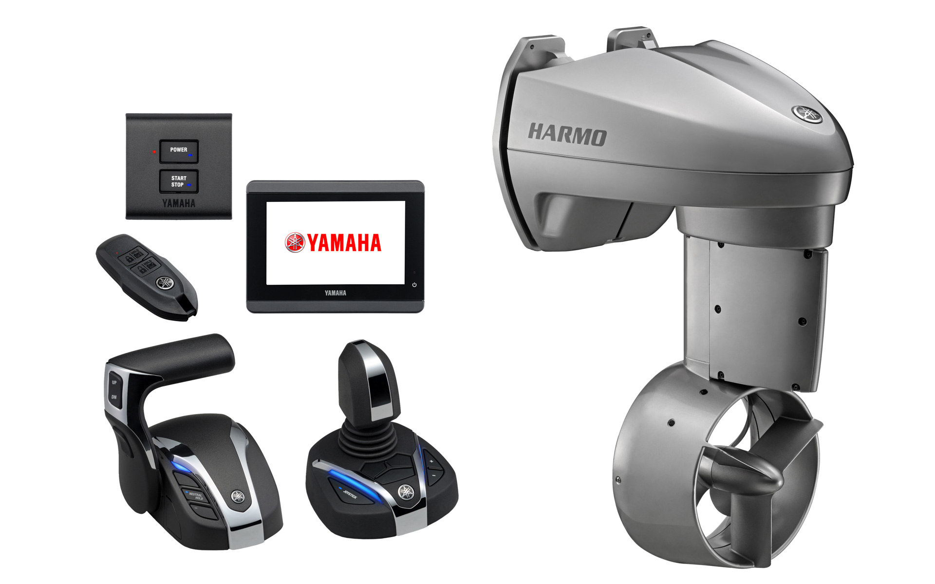 推進機ユニットと操船システムを構築するリギング類