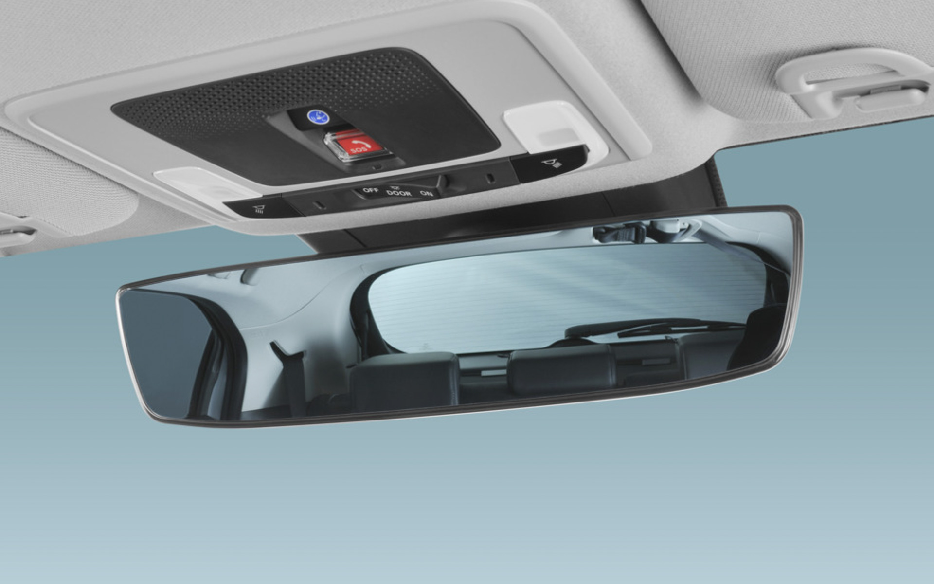 ヴェゼル専用ワイドルームミラー ブルー鏡（品番：NZ818）