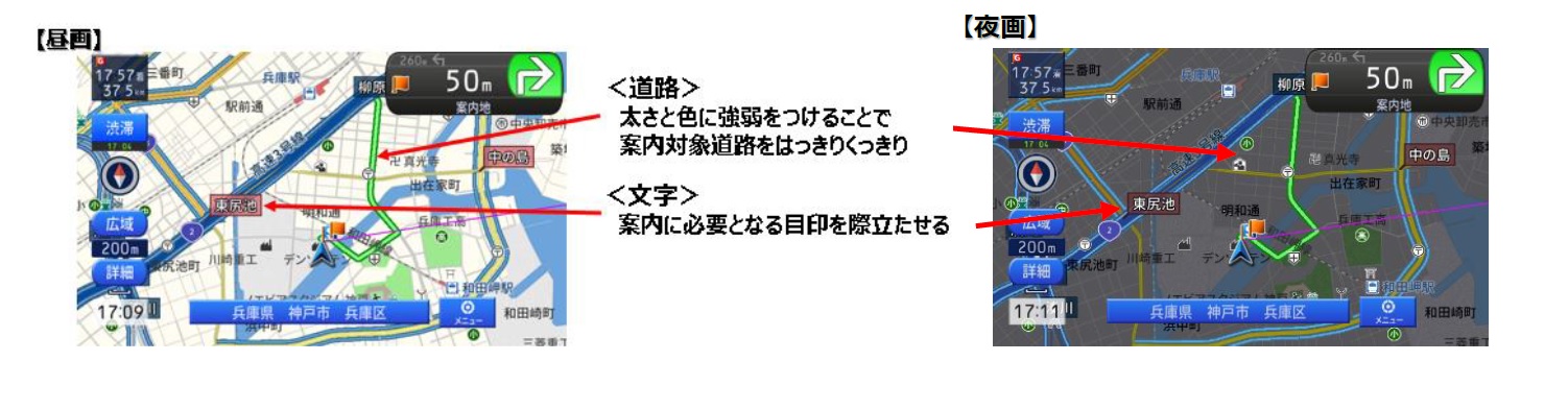 昼夜での見やすさのポイント