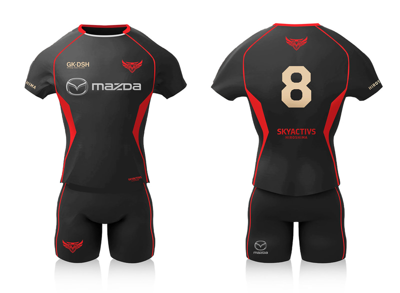 SKY ACTIVS(MAZDA)ラグビーユニフォーム Lサイズとおまけ