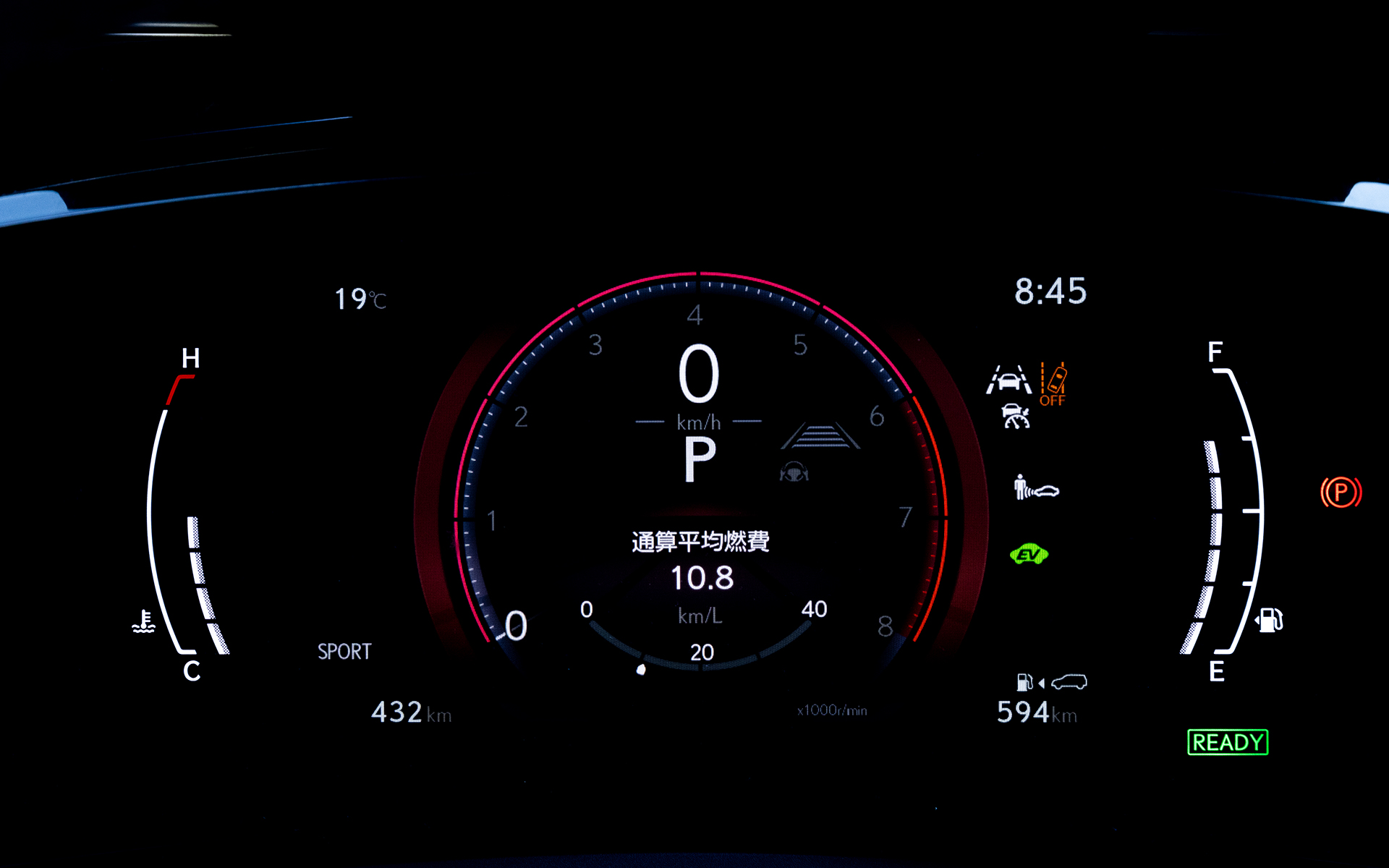 メーターは液晶タイプ