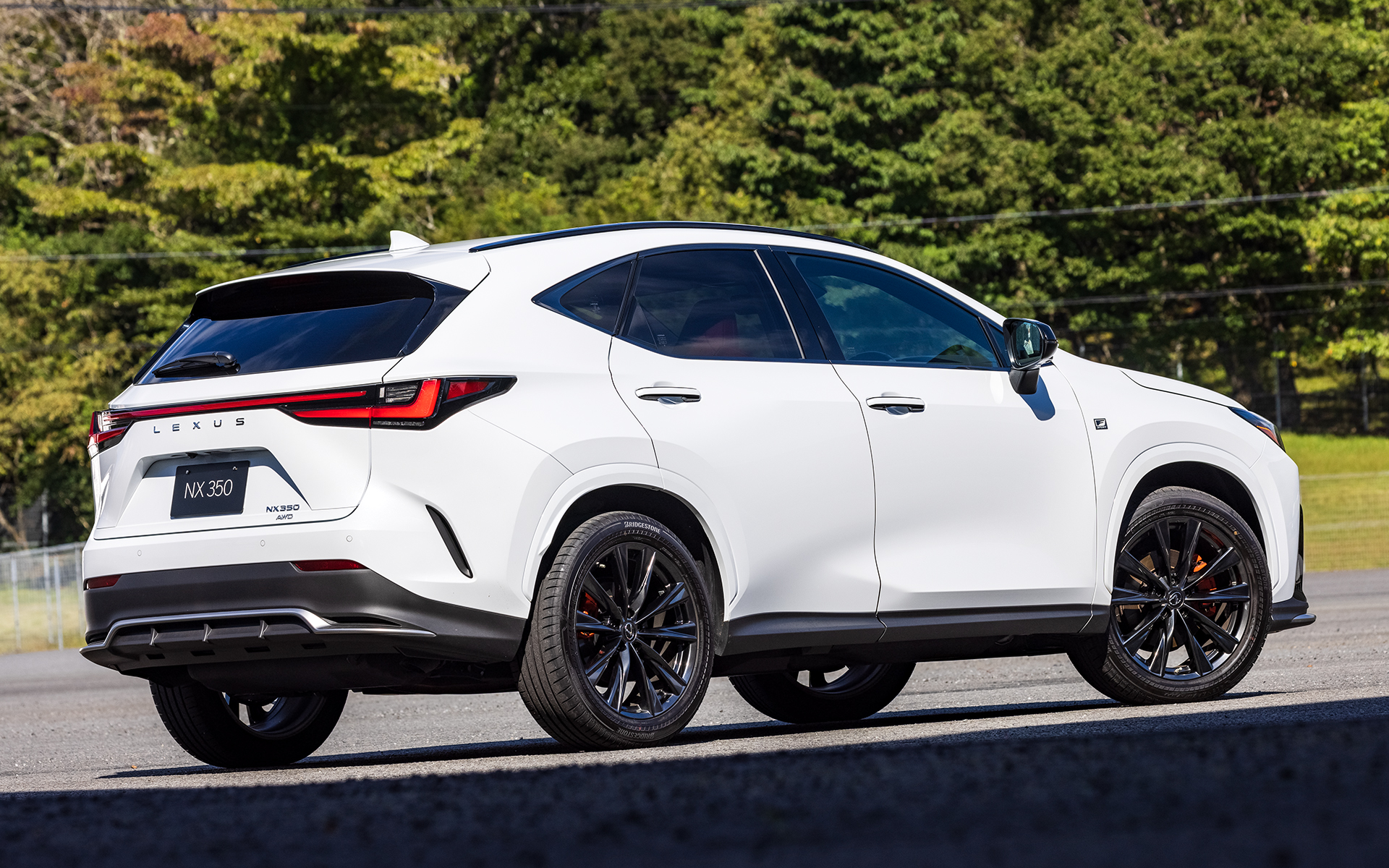 NX350 “F SPORT”。撮影車両のボディカラーはホワイトノーヴァガラスフレーク