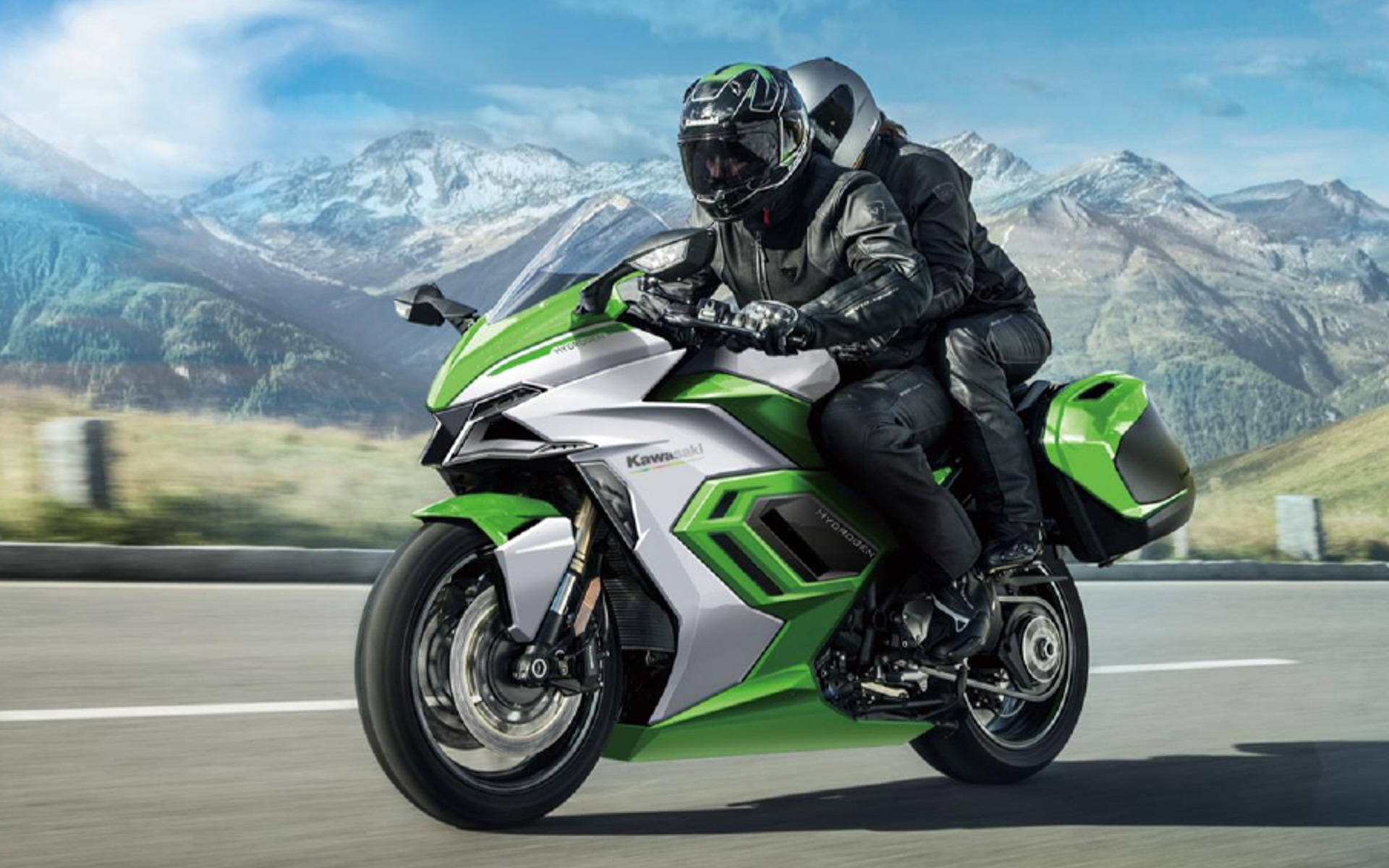 水素燃焼エンジンを活用した大型バイク。H2のエンジンで開発研究