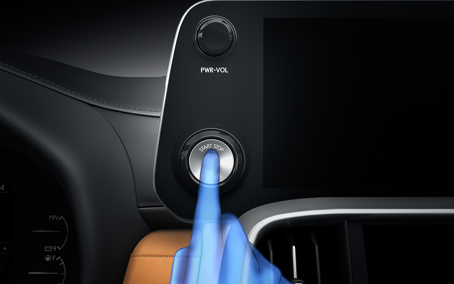 指紋認証式プッシュスタートスイッチ（イメージ）