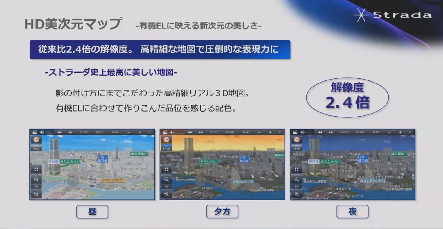 キレイで見やすい「HD美次元マップ」のポイント