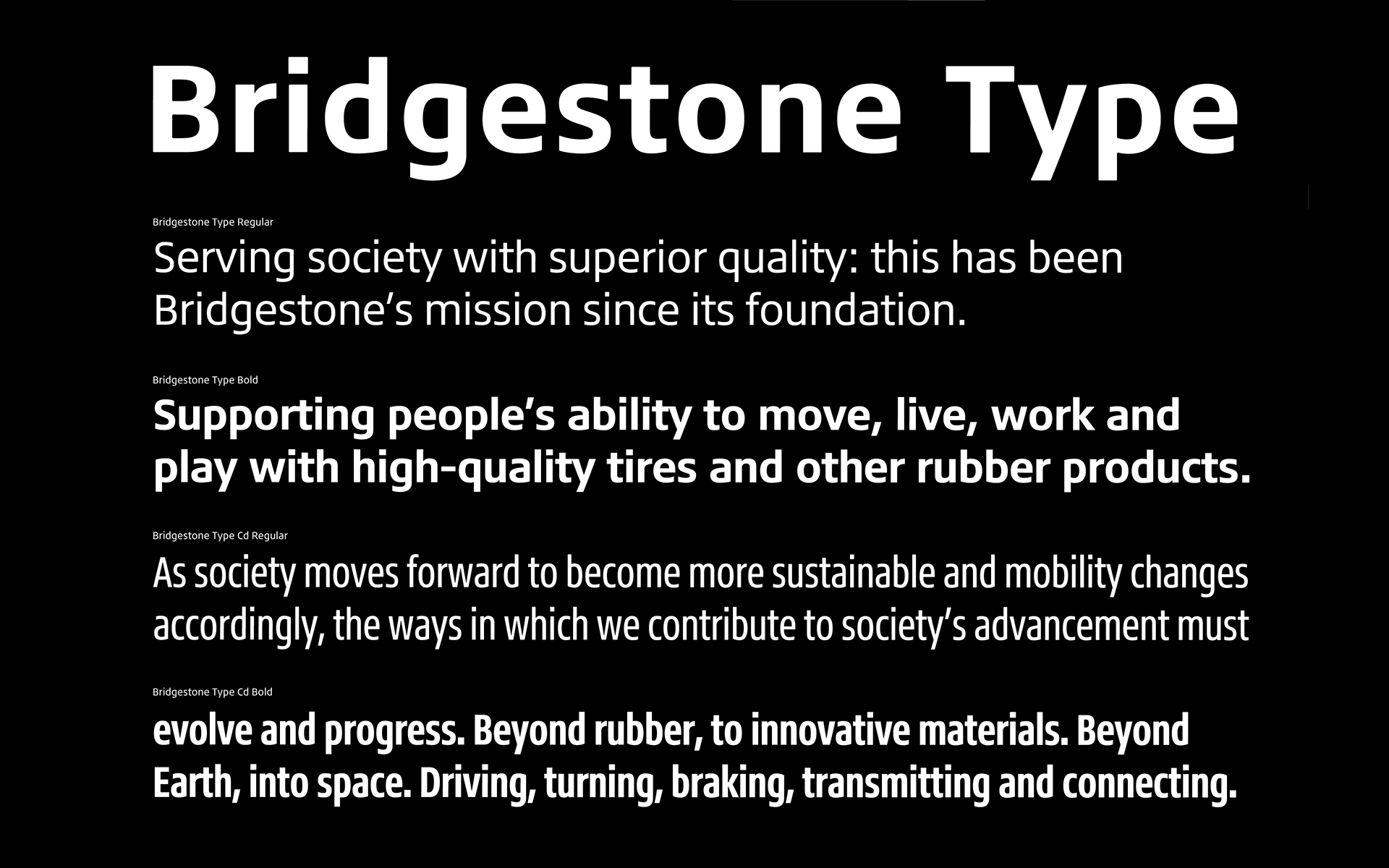 コーポレートフォント「Bridgestone Type」