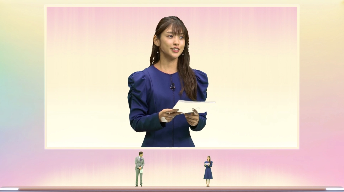 イベントの冒頭でBMW ARENAのイメージCGが放映されたあと、MCのサッシャさん（下段中央）と岡副麻希さん（下段右）からイベントの趣旨などが説明された