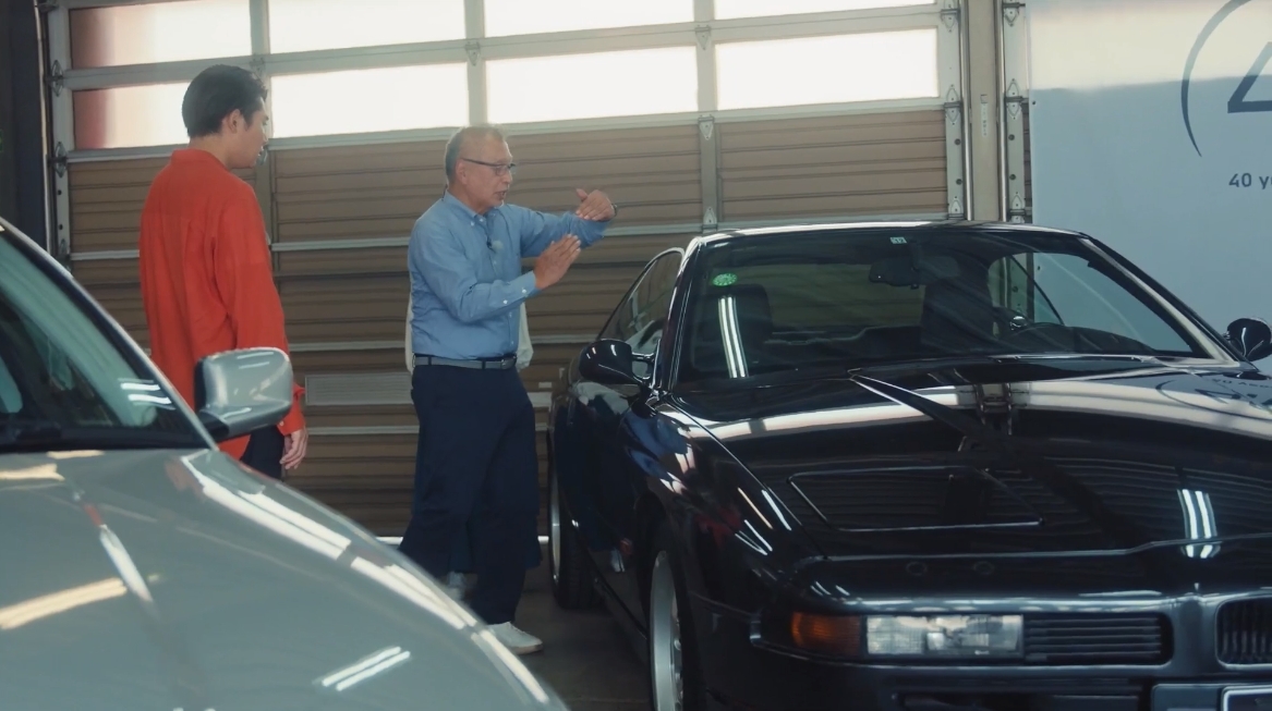 菰田氏は「8シリーズ」に与えられた静粛性向上の技術について解説。また、この年代から快適性と安全性が非常に高まっていることも説明した