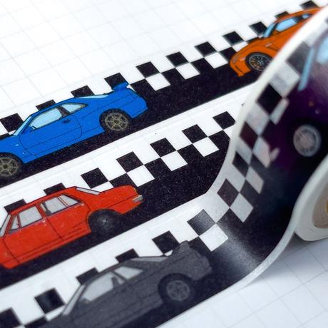 「歴代GT-Rマスキングテープ」。PGC10/KPGC10からR35まで、歴代GT-Rをデザイン