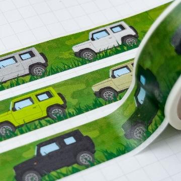 「ジムニーマスキングテープ」。現行モデルがカラフルなデザイン