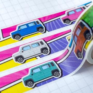 「ハスラーマスキングテープ」。乗って楽しい、見て楽しい、“遊べる軽”のハスラーをあしらったデザイン