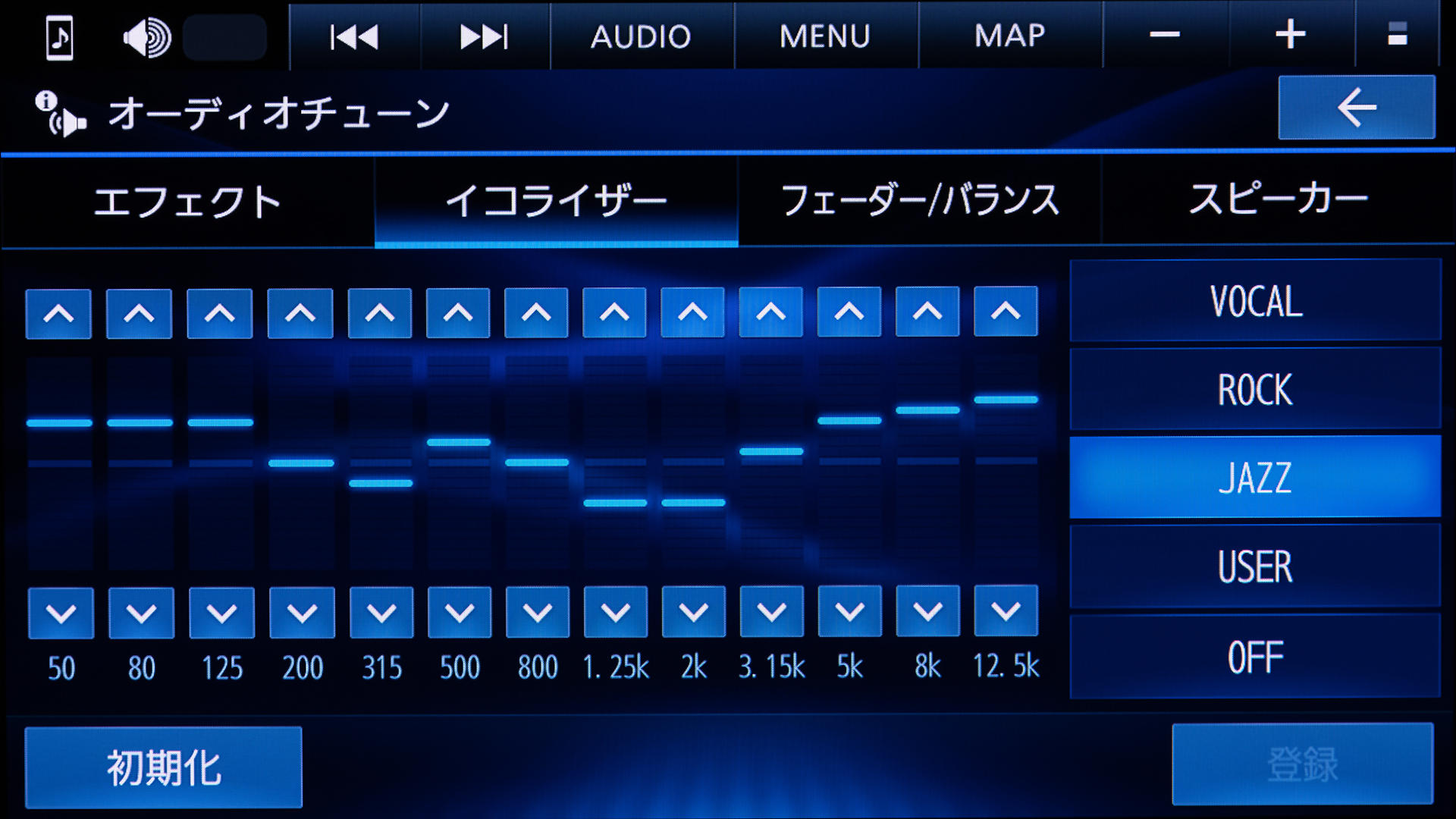 イコライザーやフェーダーを用意
