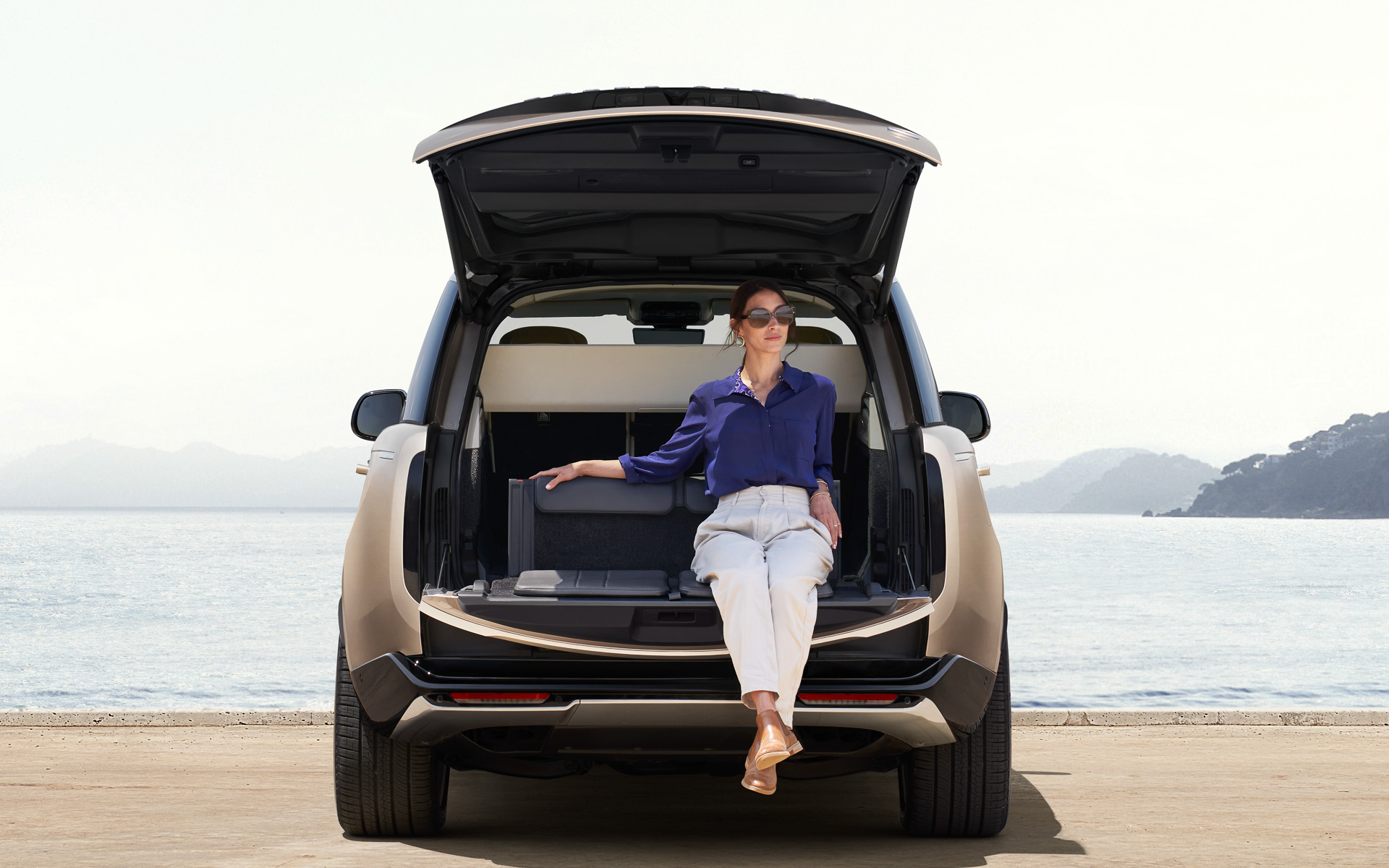 スピーカーと照明を備えたテールゲートイベントスイート