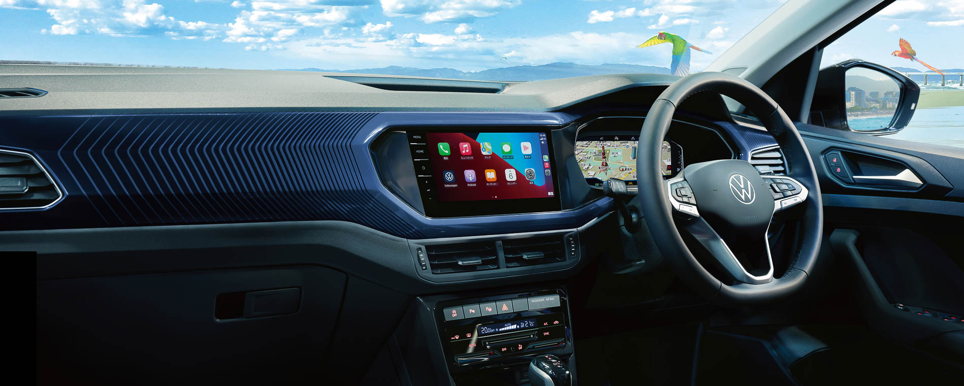 デザインパッケージ「ダークデニム」インテリアイメージ（シート：チタンブラック/ダークデニム）